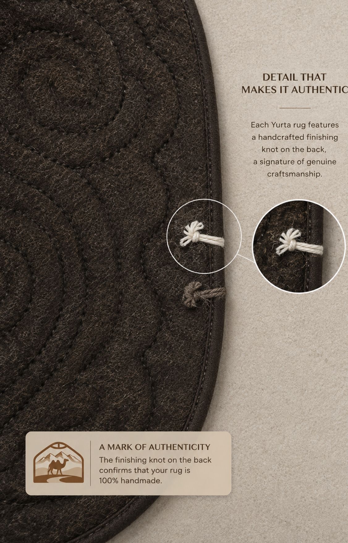 Syrmak with rounded corners Beige&Grigio antracite