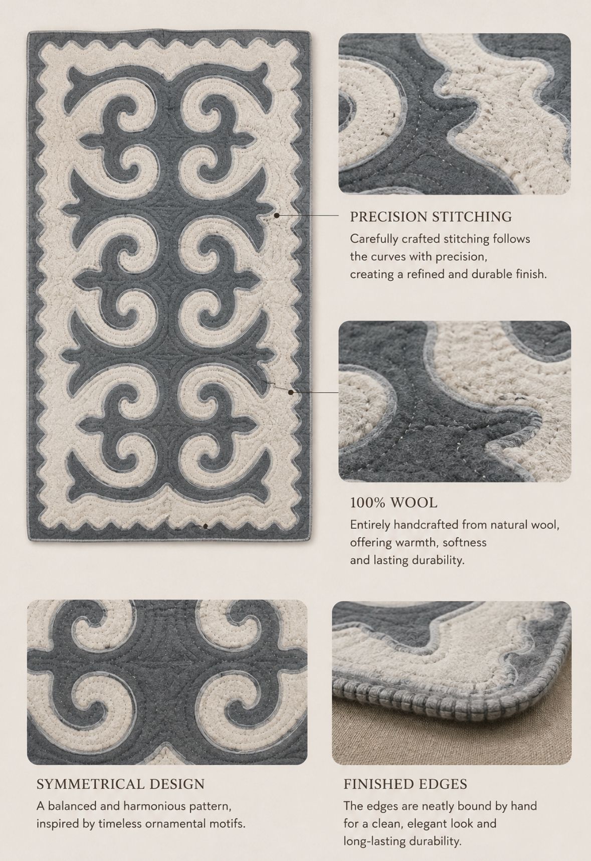Medium Grey & Ivory Syrmak