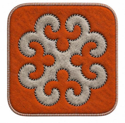 Orange & Grey Chair Cover