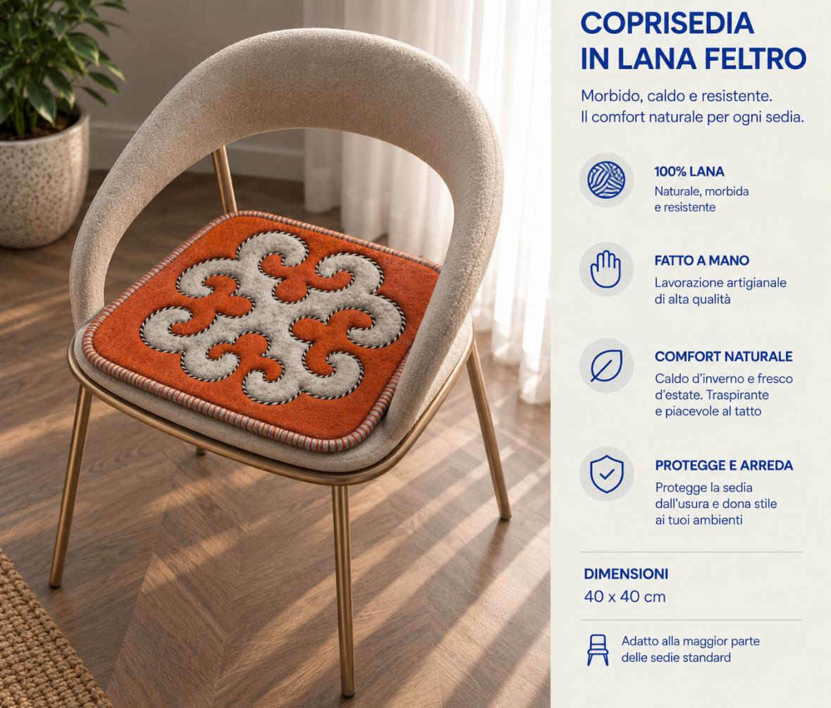 Coprisedia Arancione & Grigio