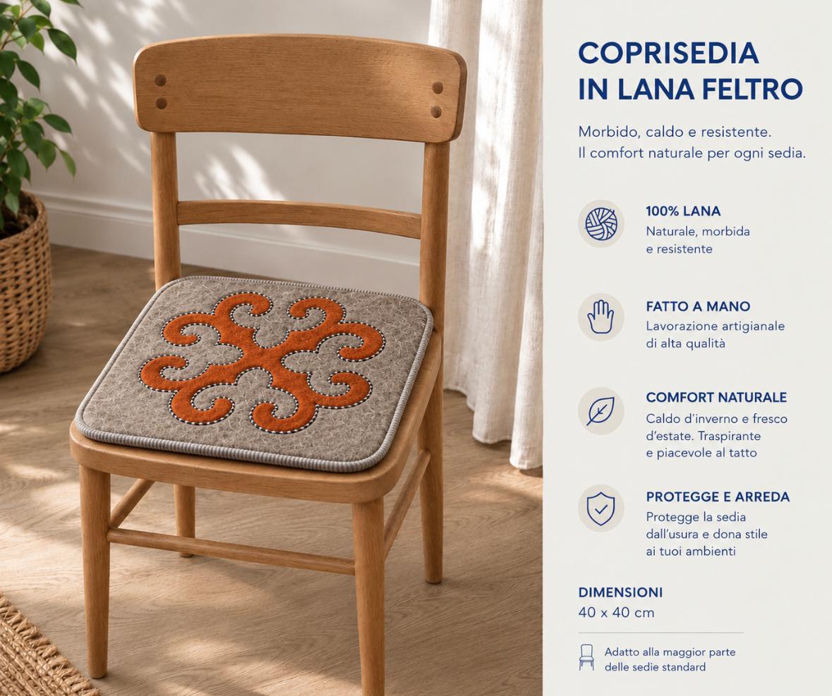 Coprisedia Grigio & Arancione