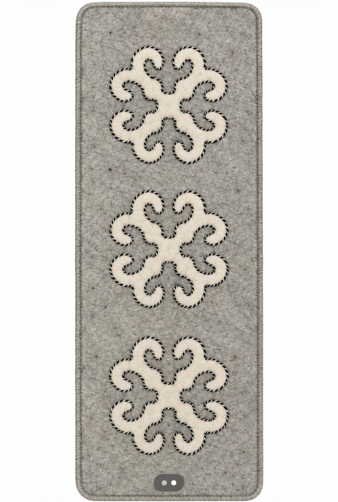 Set Tappeto e 2 coprisedie Grigio&Avorio