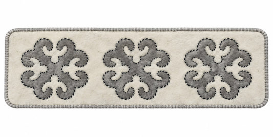 Rug and 2 chair cover set Ivory&Grey