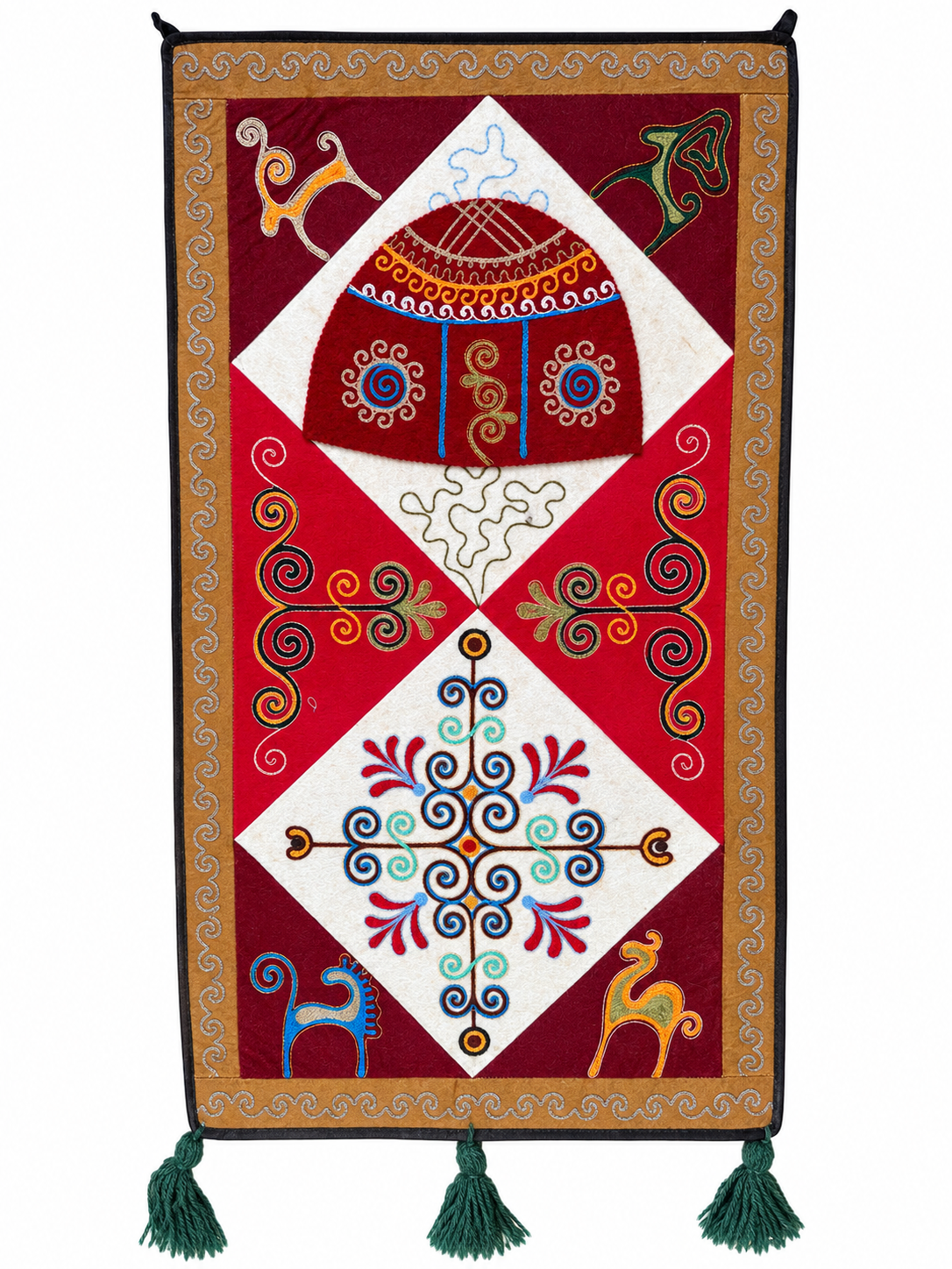 Pannello di feltro "Birth of Traditions" - Red & Red