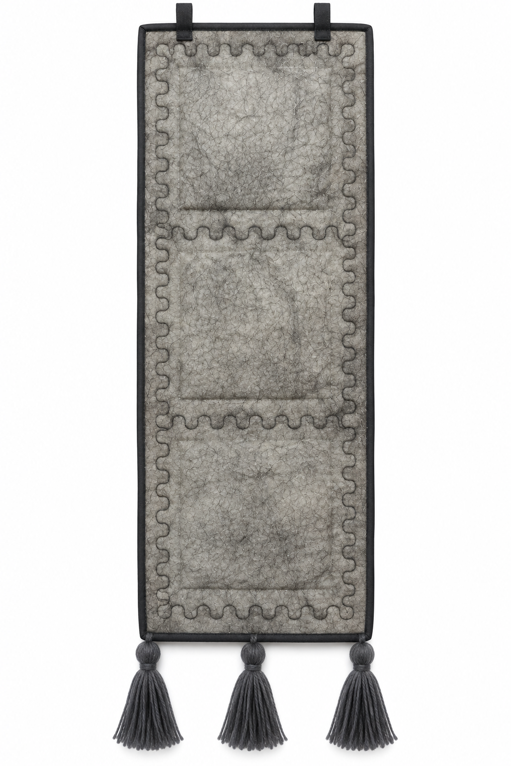 "Caravan Tales" felt organizer - Gray camel & Blue yurt