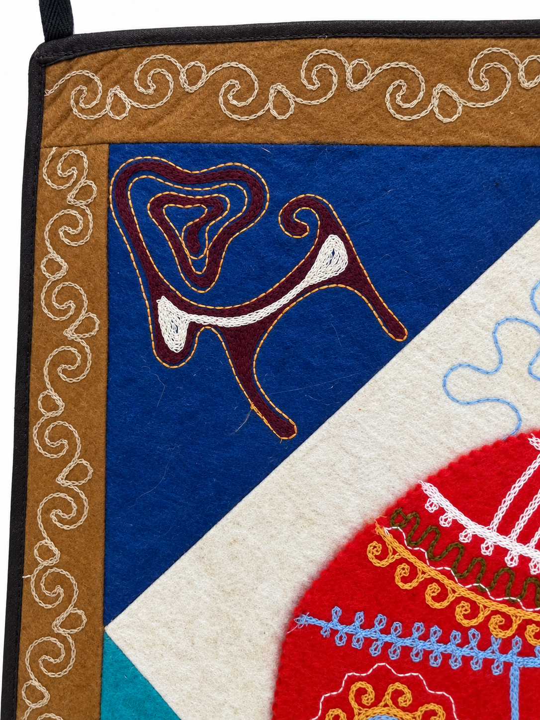Pannello di feltro "Birth of Traditions" - Blue & Red