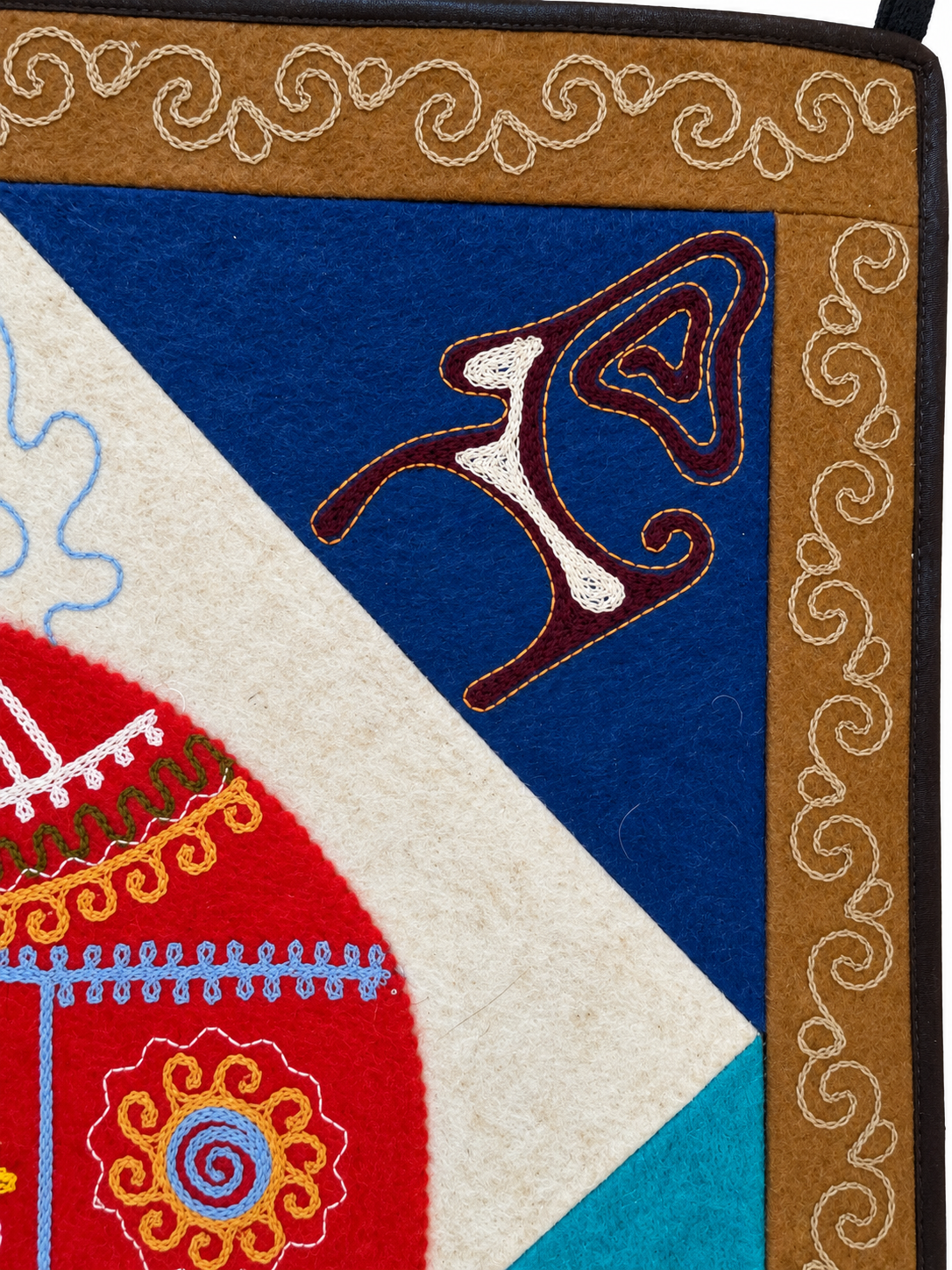 Pannello di feltro "Birth of Traditions" - Blue & Red