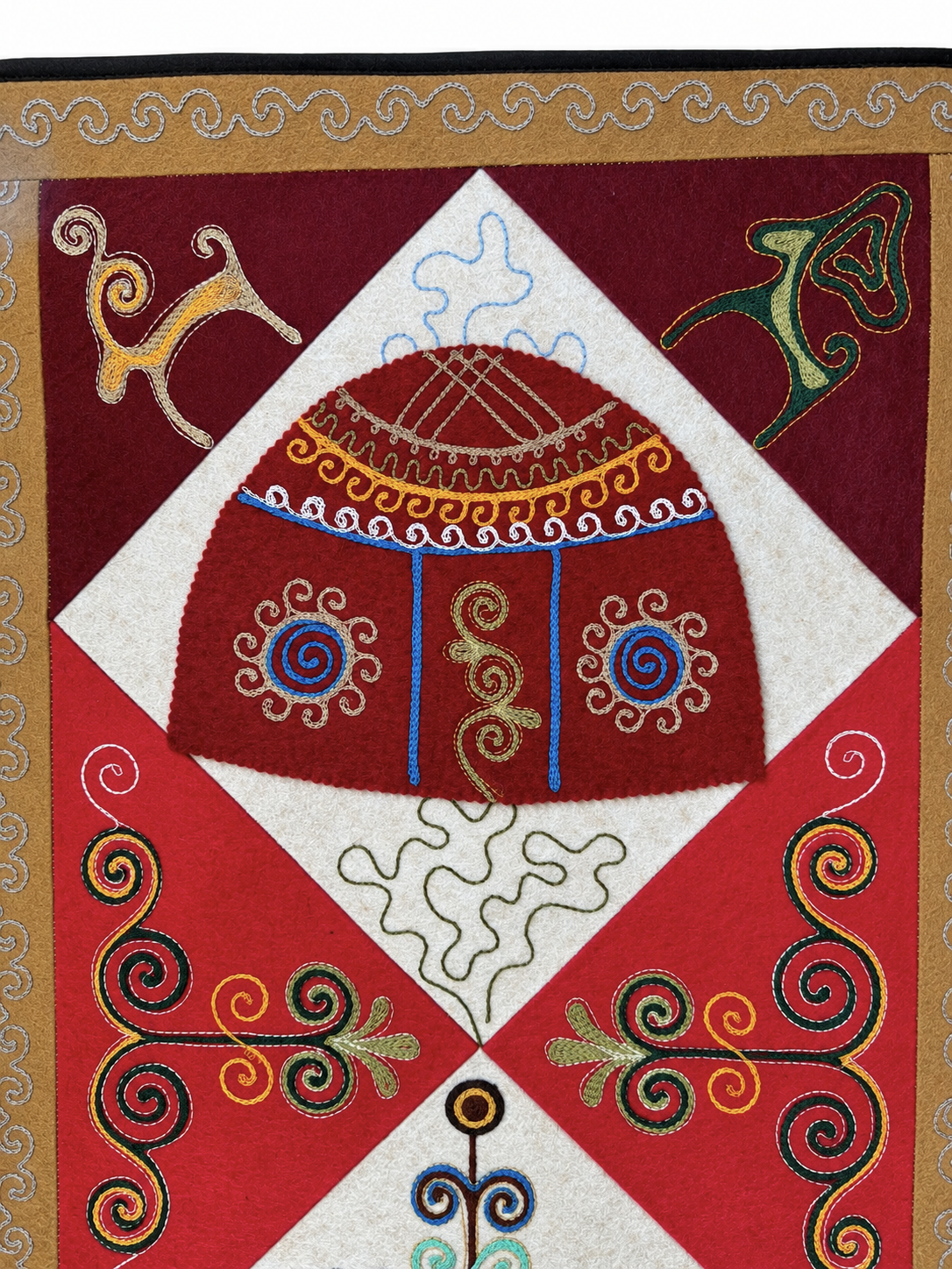 Pannello di feltro "Birth of Traditions" - Red & Red