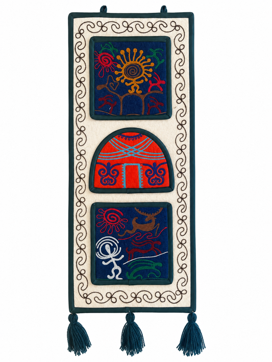 "Kün" felt organizer - Red Yurt ver.1