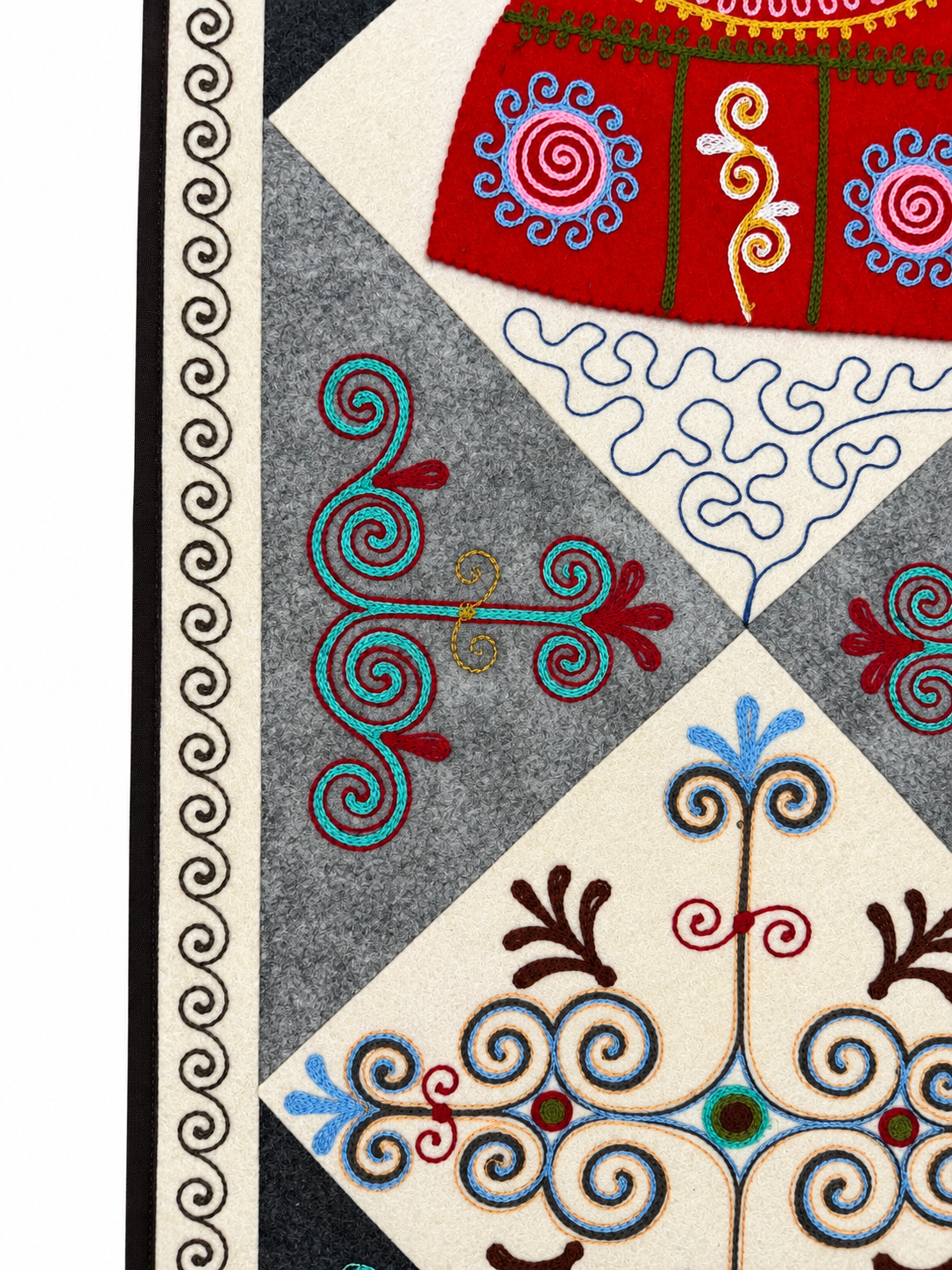Pannello di feltro "Birth of Traditions" - Greys & Red