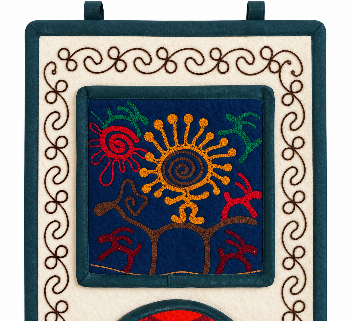 "Kün" felt organizer - Red Yurt ver.2