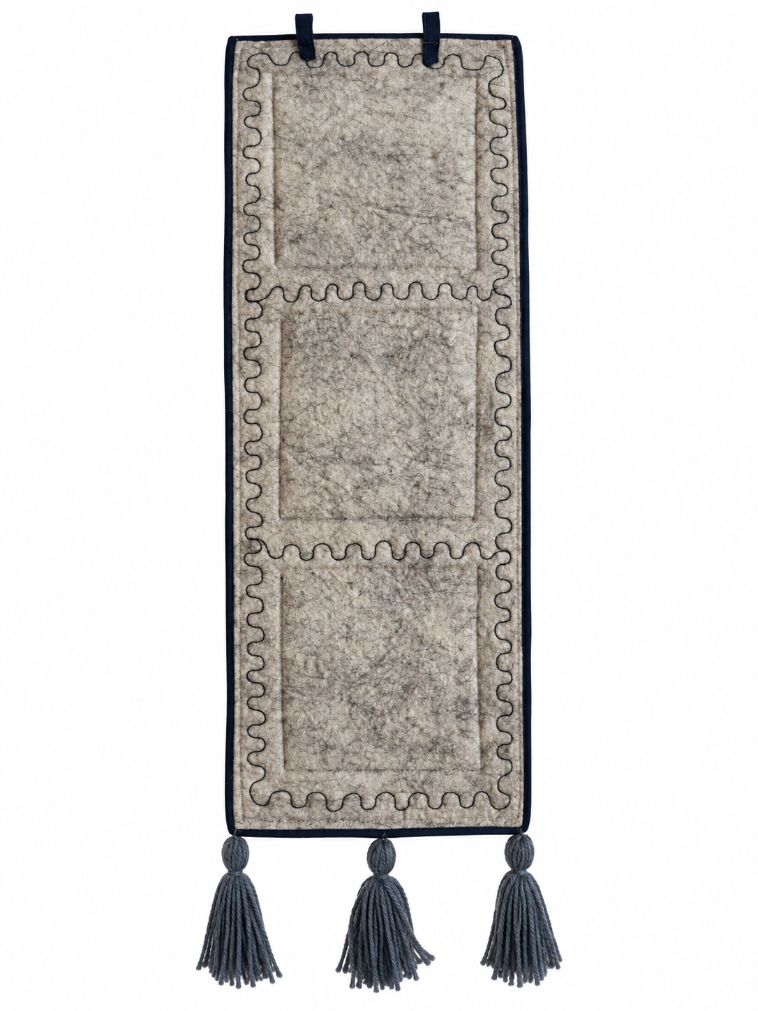 "Caravan Tales" felt organizer - Brown Camel & Red Yurt