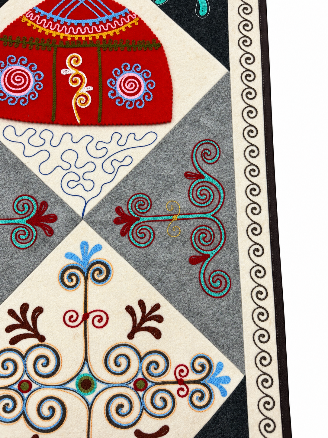Pannello di feltro "Birth of Traditions" - Greys & Red