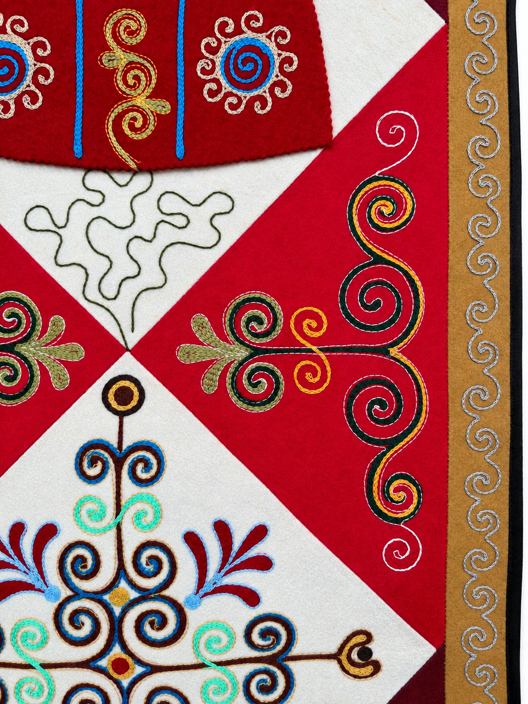 Pannello di feltro "Birth of Traditions" - Red & Red