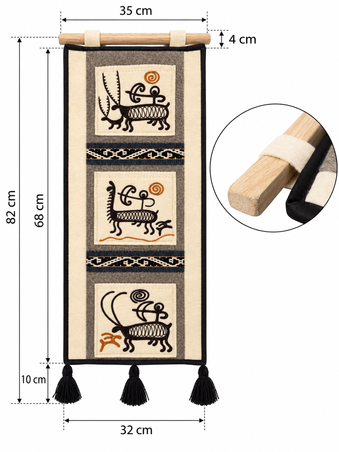 "Echoes of the Steppe" felt panel vol.1