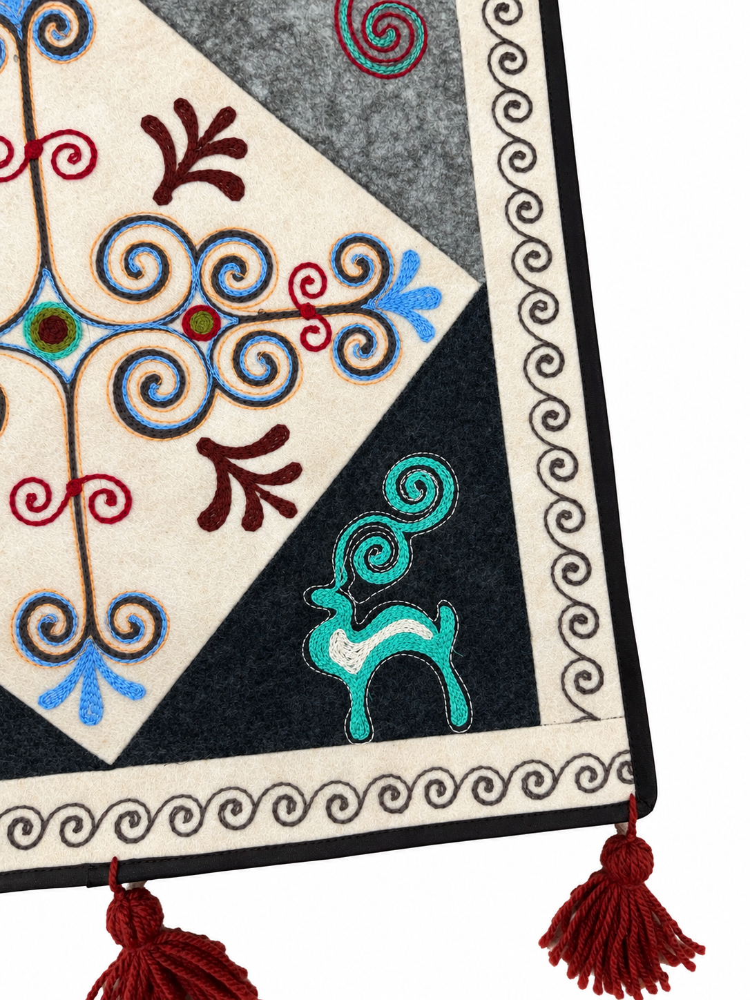 Pannello di feltro "Birth of Traditions" - Greys & Red
