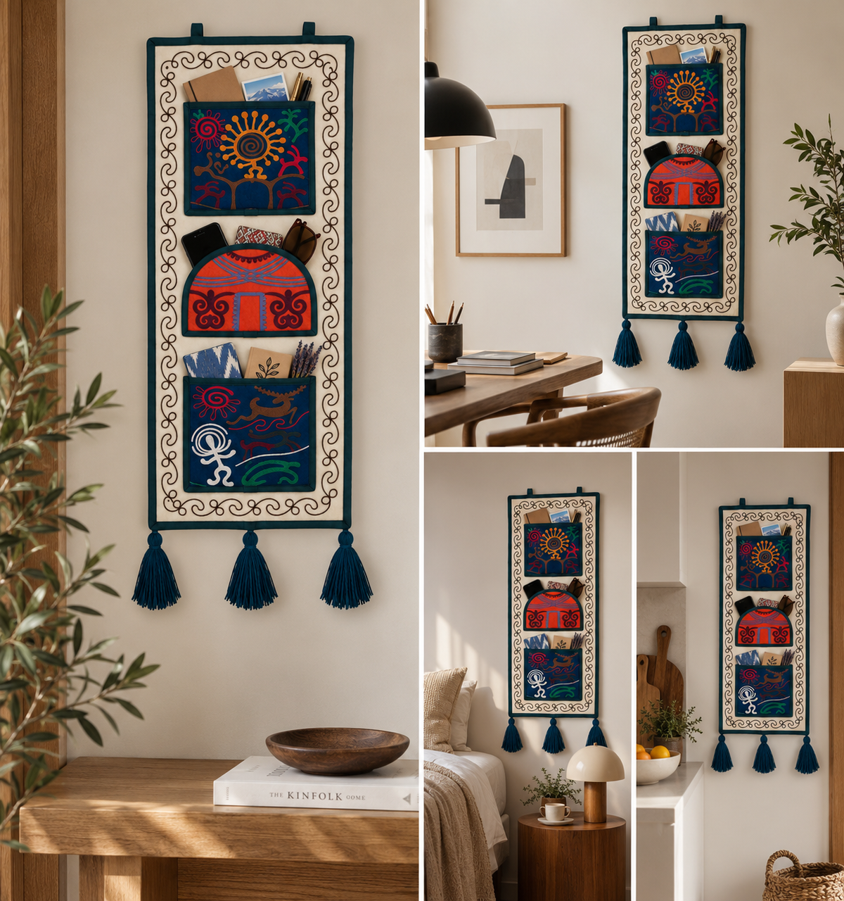 "Kün" felt organizer - Red Yurt ver.2