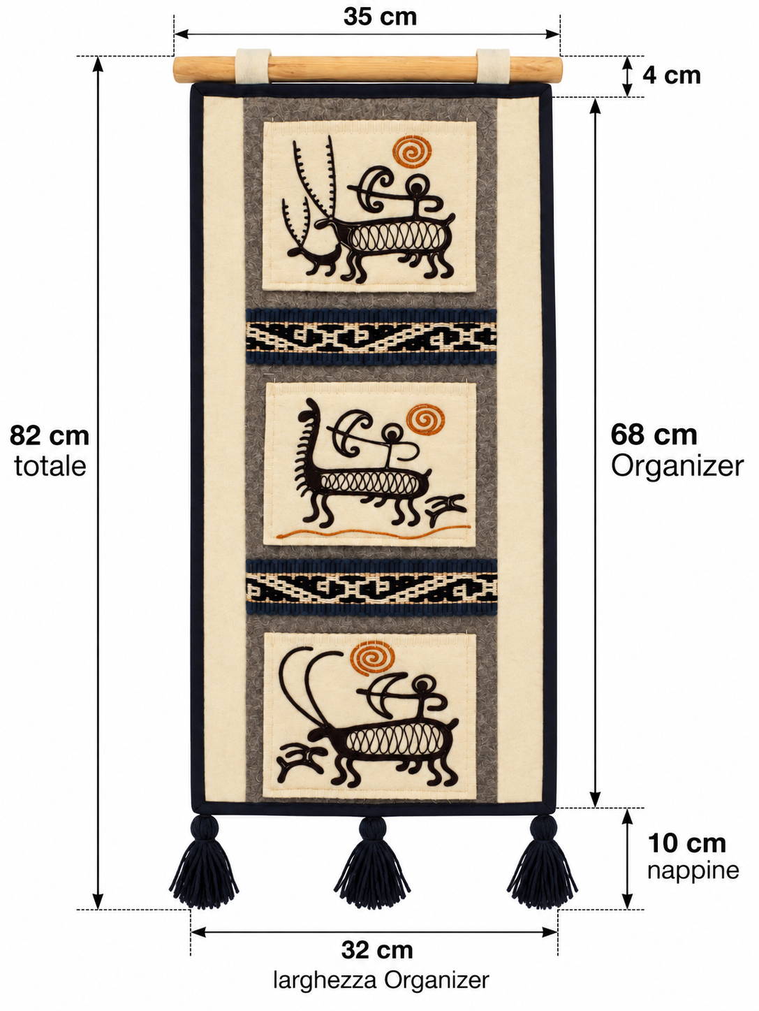 "Echoes of the Steppe" felt panel vol. 3
