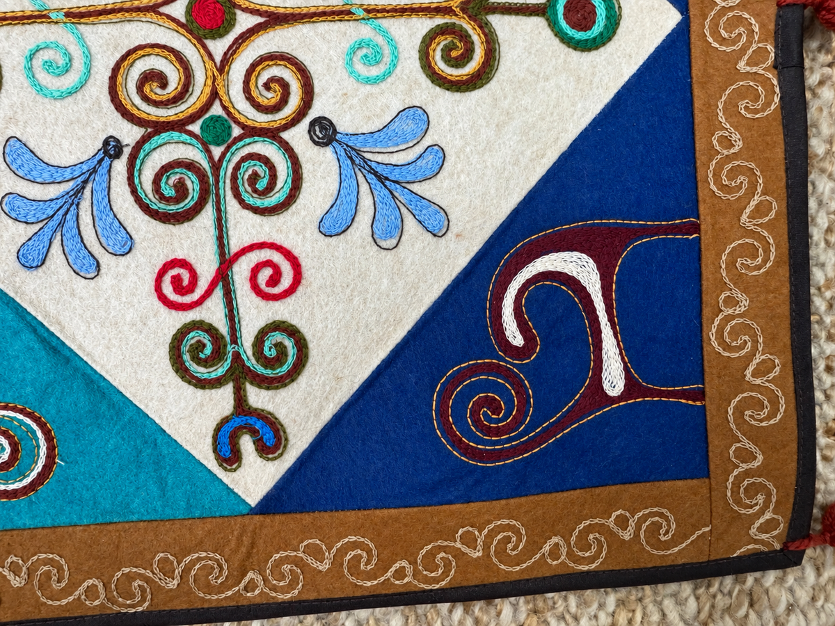 Pannello di feltro "Birth of Traditions" - Blue & Red
